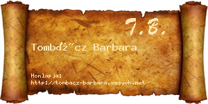 Tombácz Barbara névjegykártya